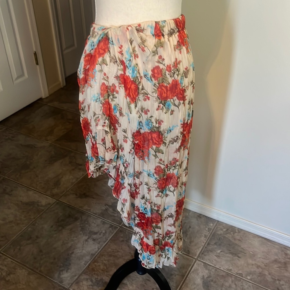High low skirt- floral pattern